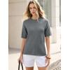 image:imageANRABESS Short Sleeve Sweater for Women Oversized Lightweight Casual Work Top Shirts Knit Crewneck 2026 Spring Summer OutfitsGray