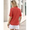 image:imageANRABESS Short Sleeve Sweater for Women Oversized Lightweight Casual Work Top Shirts Knit Crewneck 2026 Spring Summer OutfitsOrange