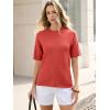 image:imageANRABESS Short Sleeve Sweater for Women Oversized Lightweight Casual Work Top Shirts Knit Crewneck 2026 Spring Summer OutfitsOrange
