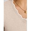 image:imageANRABESS Short Sleeve Sweater for Women V Neck Ribbed Knit Lightweight Sweaters Top 2026 Summer Business Casual Outfits1apricot