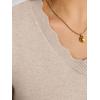 image:imageANRABESS Short Sleeve Sweater for Women V Neck Ribbed Knit Lightweight Sweaters Top 2026 Summer Business Casual OutfitsAlmond
