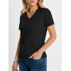 image:imageANRABESS Short Sleeve Sweater for Women V Neck Ribbed Knit Lightweight Sweaters Top 2026 Summer Business Casual OutfitsBlack