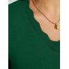 image:imageANRABESS Short Sleeve Sweater for Women V Neck Ribbed Knit Lightweight Sweaters Top 2026 Summer Business Casual OutfitsForest Green