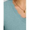 image:imageANRABESS Short Sleeve Sweater for Women V Neck Ribbed Knit Lightweight Sweaters Top 2026 Summer Business Casual OutfitsLight Blue