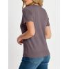 image:imageANRABESS Short Sleeve Sweater for Women V Neck Ribbed Knit Lightweight Sweaters Top 2026 Summer Business Casual OutfitsNutmeg
