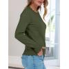 image:imageANRABESS Sweaters for Women Loose Fit Lightweight Soft Dressy Scalloped Long Sleeve Pullover Tops 2026 Fall Casual OutfitsArmy Green