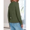image:imageANRABESS Sweaters for Women Loose Fit Lightweight Soft Dressy Scalloped Long Sleeve Pullover Tops 2026 Fall Casual OutfitsArmy Green