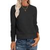 image:imageANRABESS Sweaters for Women Loose Fit Lightweight Soft Dressy Scalloped Long Sleeve Pullover Tops 2026 Fall Casual OutfitsBlack