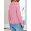 image:imageANRABESS Sweaters for Women Loose Fit Lightweight Soft Dressy Scalloped Long Sleeve Pullover Tops 2026 Fall Casual OutfitsCoral Pink