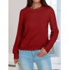 image:imageANRABESS Sweaters for Women Loose Fit Lightweight Soft Dressy Scalloped Long Sleeve Pullover Tops 2026 Fall Casual OutfitsRed