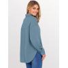 image:imageANRABESS Sweatshirt for Women Oversized Casual Long Sleeve Side Slit Button Lapel Polo Pullover Tunic Tops 2025 Fall OutfitsLight Blue
