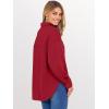 image:imageANRABESS Sweatshirt for Women Oversized Casual Long Sleeve Side Slit Button Lapel Polo Pullover Tunic Tops 2025 Fall OutfitsRed