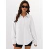 image:imageANRABESS Sweatshirt for Women Oversized Casual Long Sleeve Side Slit Button Lapel Polo Pullover Tunic Tops 2025 Fall OutfitsWhite
