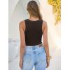 image:imageANRABESS Tank Tops for Women V Neck Ribbed Knit Slim Fitted Sleeveless Basic Tee Tanks Casual Summer Clothes 2026Deep Brown