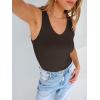 image:imageANRABESS Tank Tops for Women V Neck Ribbed Knit Slim Fitted Sleeveless Basic Tee Tanks Casual Summer Clothes 2026Deep Brown