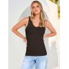 image:imageANRABESS Tank Tops for Women V Neck Ribbed Knit Slim Fitted Sleeveless Basic Tee Tanks Casual Summer Clothes 2026Deep Brown
