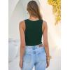 image:imageANRABESS Tank Tops for Women V Neck Ribbed Knit Slim Fitted Sleeveless Basic Tee Tanks Casual Summer Clothes 2026Deep Green