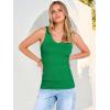 image:imageANRABESS Tank Tops for Women V Neck Ribbed Knit Slim Fitted Sleeveless Basic Tee Tanks Casual Summer Clothes 2026Green