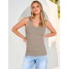 image:imageANRABESS Tank Tops for Women V Neck Ribbed Knit Slim Fitted Sleeveless Basic Tee Tanks Casual Summer Clothes 2026Light Khaki