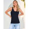 image:imageANRABESS Tank Tops for Women V Neck Ribbed Knit Slim Fitted Sleeveless Basic Tee Tanks Casual Summer Clothes 2026Navy Blue