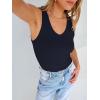 image:imageANRABESS Tank Tops for Women V Neck Ribbed Knit Slim Fitted Sleeveless Basic Tee Tanks Casual Summer Clothes 2026Navy Blue