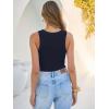 image:imageANRABESS Tank Tops for Women V Neck Ribbed Knit Slim Fitted Sleeveless Basic Tee Tanks Casual Summer Clothes 2026Navy Blue