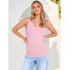 image:imageANRABESS Tank Tops for Women V Neck Ribbed Knit Slim Fitted Sleeveless Basic Tee Tanks Casual Summer Clothes 2026Pink