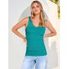 image:imageANRABESS Tank Tops for Women V Neck Ribbed Knit Slim Fitted Sleeveless Basic Tee Tanks Casual Summer Clothes 2026Teal
