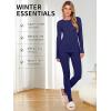 image:imageANRABESS Thermal Underwear for Women Long Johns Fleece Lined Base Layer Pajama Set Cold Weather Top Bottom Winter ClothingNavy Blue