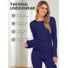 image:imageANRABESS Thermal Underwear for Women Long Johns Fleece Lined Base Layer Pajama Set Cold Weather Top Bottom Winter ClothingNavy Blue