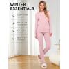 image:imageANRABESS Thermal Underwear for Women Long Johns Fleece Lined Base Layer Pajama Set Cold Weather Top Bottom Winter ClothingPink