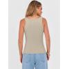 image:imageANRABESS V Neck Tank Tops for Women Ribbed Knit Camisole 2026 Summer Casual Sleeveless Slim Fitted Basic Cami Shirts ClothesAlmond
