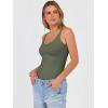 image:imageANRABESS V Neck Tank Tops for Women Ribbed Knit Camisole 2026 Summer Casual Sleeveless Slim Fitted Basic Cami Shirts ClothesArmy Green