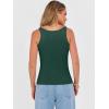image:imageANRABESS V Neck Tank Tops for Women Ribbed Knit Camisole 2026 Summer Casual Sleeveless Slim Fitted Basic Cami Shirts ClothesDeep Green