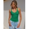 image:imageANRABESS V Neck Tank Tops for Women Ribbed Knit Camisole 2026 Summer Casual Sleeveless Slim Fitted Basic Cami Shirts ClothesGreen