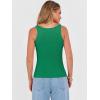 image:imageANRABESS V Neck Tank Tops for Women Ribbed Knit Camisole 2026 Summer Casual Sleeveless Slim Fitted Basic Cami Shirts ClothesGreen