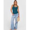 image:imageANRABESS V Neck Tank Tops for Women Ribbed Knit Camisole 2026 Summer Casual Sleeveless Slim Fitted Basic Cami Shirts ClothesIndigo