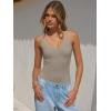 image:imageANRABESS V Neck Tank Tops for Women Ribbed Knit Camisole 2026 Summer Casual Sleeveless Slim Fitted Basic Cami Shirts ClothesLight Khaki