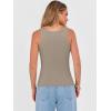 image:imageANRABESS V Neck Tank Tops for Women Ribbed Knit Camisole 2026 Summer Casual Sleeveless Slim Fitted Basic Cami Shirts ClothesLight Khaki