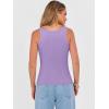 image:imageANRABESS V Neck Tank Tops for Women Ribbed Knit Camisole 2026 Summer Casual Sleeveless Slim Fitted Basic Cami Shirts ClothesLight Purple