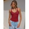 image:imageANRABESS V Neck Tank Tops for Women Ribbed Knit Camisole 2026 Summer Casual Sleeveless Slim Fitted Basic Cami Shirts ClothesRed