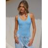 image:imageANRABESS V Neck Tank Tops for Women Ribbed Knit Camisole 2026 Summer Casual Sleeveless Slim Fitted Basic Cami Shirts ClothesSky Blue