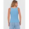 image:imageANRABESS V Neck Tank Tops for Women Ribbed Knit Camisole 2026 Summer Casual Sleeveless Slim Fitted Basic Cami Shirts ClothesSky Blue