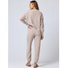 image:imageANRABESS Women 2 Piece Lounge Sets 2025 Fall Outfits Casual Waffle Knit Cardigan Sweater Pant Set Travel Airport Clothes