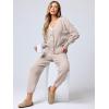 image:imageANRABESS Women 2 Piece Lounge Sets 2025 Fall Outfits Casual Waffle Knit Cardigan Sweater Pant Set Travel Airport Clothes