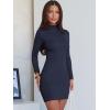 image:imageANRABESS Women Long Sleeve Mock Neck Bodycon Mini Dress 2025 Fall Ribbed Slim Fit Pencil Cocktail Club Night DressesNavy Blue
