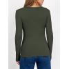 image:imageANRABESS Women Long Sleeve Thermal Shirt Fleece Tops 2026 Fall Winter Crew Neck Casual Base Layer TShirts Warm UndershirtsArmy Green
