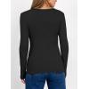 image:imageANRABESS Women Long Sleeve Thermal Shirt Fleece Tops 2026 Fall Winter Crew Neck Casual Base Layer TShirts Warm UndershirtsBlack