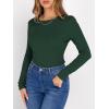 image:imageANRABESS Women Long Sleeve Thermal Shirt Fleece Tops 2026 Fall Winter Crew Neck Casual Base Layer TShirts Warm UndershirtsForest Green