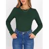 image:imageANRABESS Women Long Sleeve Thermal Shirt Fleece Tops 2026 Fall Winter Crew Neck Casual Base Layer TShirts Warm UndershirtsForest Green